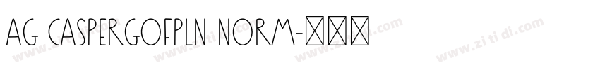 AG CaspergOFPln Norm字体转换